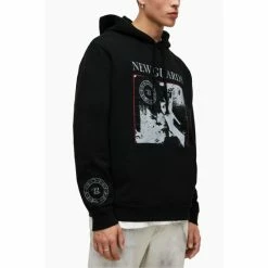 All Saints AllSaints Pravha Black Hoodie -AllSaints shop unnamed file 3732