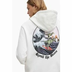 All Saints White Layback Pullover Hoodie -AllSaints shop unnamed file 3756