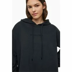 All Saints AllSaints Black Cornu Rihan Hoodie -AllSaints shop unnamed file 3767