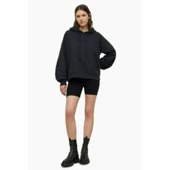 All Saints AllSaints Black Cornu Rihan Hoodie -AllSaints shop unnamed file 3770