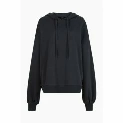 All Saints AllSaints Black Cornu Rihan Hoodie -AllSaints shop unnamed file 3771