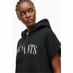 All Saints AllSaints Black Amphia Hoodie -AllSaints shop unnamed file 3777