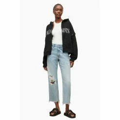 All Saints AllSaints Black Amphia Hoodie -AllSaints shop unnamed file 3780