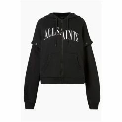 All Saints AllSaints Black Amphia Hoodie -AllSaints shop unnamed file 3782