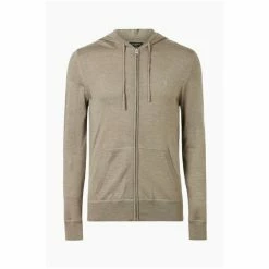 All Saints AllSaints Green Mode Merino Zip Hoodie -AllSaints shop unnamed file 3810