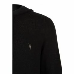 All Saints Black Ivar Merino Hoodie -AllSaints shop unnamed file 3825