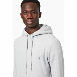 All Saints AllSaints Grey Raven Hoodie -AllSaints shop unnamed file 3829