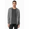 All Saints AllSaints Grey Mode Merino Zip Hoodie