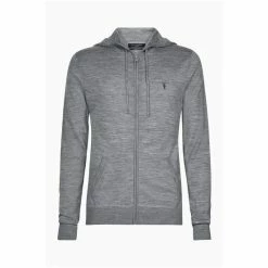 All Saints AllSaints Grey Mode Merino Zip Hoodie -AllSaints shop unnamed file 3840