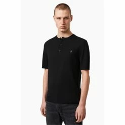 All Saints Black Mode Merino Ss Henle T-Shirt