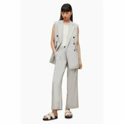 All Saints AllSaints Grey Hanah Trousers -AllSaints shop unnamed file 3903