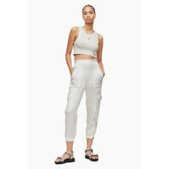 All Saints AllSaints White Astarte Trousers -AllSaints shop unnamed file 3911