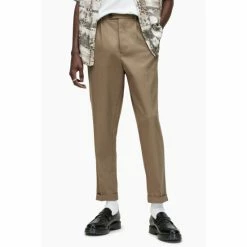 All Saints AllSaints Brown Tallis Trousers -AllSaints shop unnamed file 3938