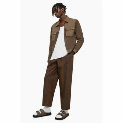 All Saints AllSaints Cowell Brown Trousers -AllSaints shop unnamed file 3946