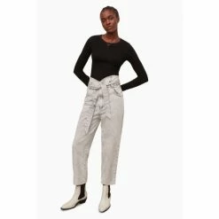 All Saints AllSaints Francesco Rina Black Long Sleeve T-Shirt -AllSaints shop unnamed file 40