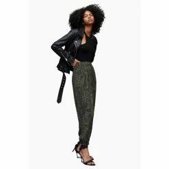 All Saints AllSaints Green Lila Tamora Trousers -AllSaints shop unnamed file 4005