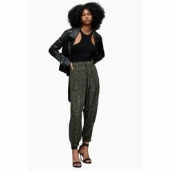 All Saints AllSaints Green Lila Tamora Trousers -AllSaints shop unnamed file 4006
