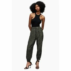 All Saints AllSaints Green Lila Tamora Trousers -AllSaints shop unnamed file 4007