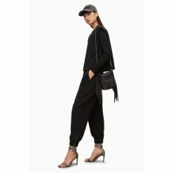All Saints AllSaints Black Auden Trousers -AllSaints shop unnamed file 4014