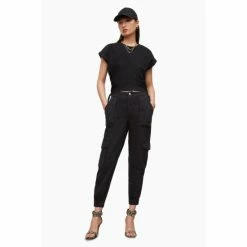 All Saints AllSaints Black Frieda Denim Trousers -AllSaints shop unnamed file 4021