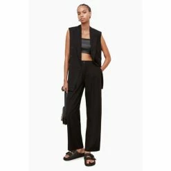 All Saints AllSaints Black Hanah Trousers -AllSaints shop unnamed file 4029