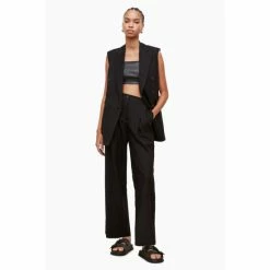 All Saints AllSaints Black Hanah Trousers -AllSaints shop unnamed file 4030
