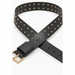 All Saints AllSaints Callie Black Stud Belt -AllSaints shop unnamed file 4089