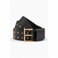 All Saints AllSaints Callie Black Stud Belt -AllSaints shop unnamed file 4091