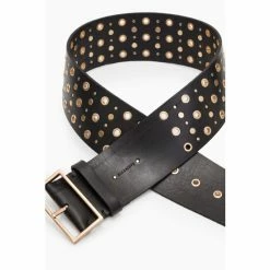 All Saints AllSaints Ray Stud Wide Black Belt -AllSaints shop unnamed file 4110