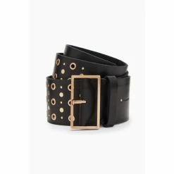 All Saints AllSaints Ray Stud Wide Black Belt -AllSaints shop unnamed file 4111