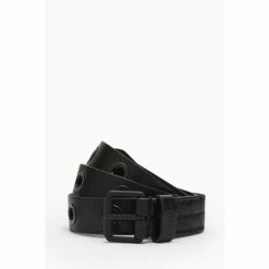 All Saints AllSaints Corben Black Wash Belt