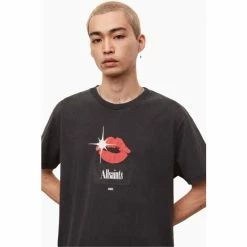 All Saints AllSaints Black Kiss Crew T-Shirt -AllSaints shop unnamed file 413