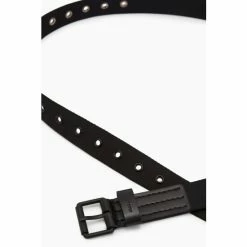 All Saints Jesse Black Webbing Belt -AllSaints shop unnamed file 4131