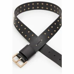 All Saints AllSaints Maxie Stud Black Belt -AllSaints shop unnamed file 4170