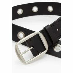 All Saints AllSaints Cora Black Eyelet Belt -AllSaints shop unnamed file 4181