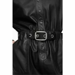 All Saints AllSaints Cora Black Eyelet Belt -AllSaints shop unnamed file 4183