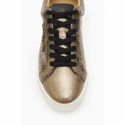 All Saints AllSaints Gold Sheer Shimmer Sneakers -AllSaints shop unnamed file 4194