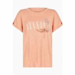 All Saints AllSaints Orange Arbor Anna T-Shirt -AllSaints shop unnamed file 428