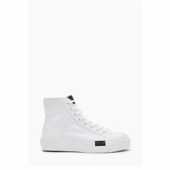 All Saints AllSaints Dana Flatform White High Top Trainers