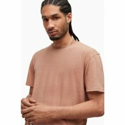 All Saints AllSaints Pink Figure Short Sleeve Crew T-Shirt -AllSaints shop unnamed file 431