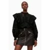 All Saints AllSaints Black Prim Broderie Top