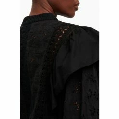 All Saints AllSaints Black Prim Broderie Top -AllSaints shop unnamed file 4337