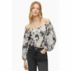 All Saints AllSaints Grey Tia Iris Top