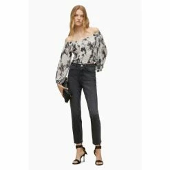 All Saints AllSaints Grey Tia Iris Top -AllSaints shop unnamed file 4342