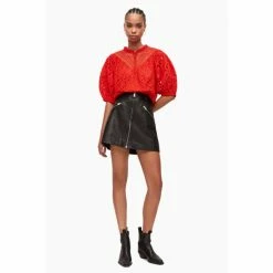 All Saints AllSaints Red Tila Top -AllSaints shop unnamed file 4355