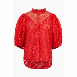 All Saints AllSaints Red Tila Top -AllSaints shop unnamed file 4357