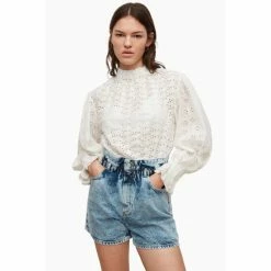 All Saints AllSaints White Luna Broderie Top -AllSaints shop unnamed file 4397