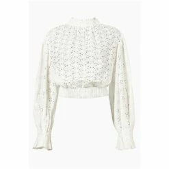 All Saints AllSaints White Luna Broderie Top -AllSaints shop unnamed file 4401