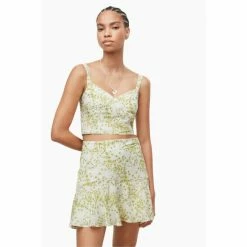 All Saints AllSaints Cassia Green Amanzi Top -AllSaints shop unnamed file 4426