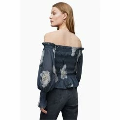 All Saints AllSaints Grey Lara Cordelia Top -AllSaints shop unnamed file 4432